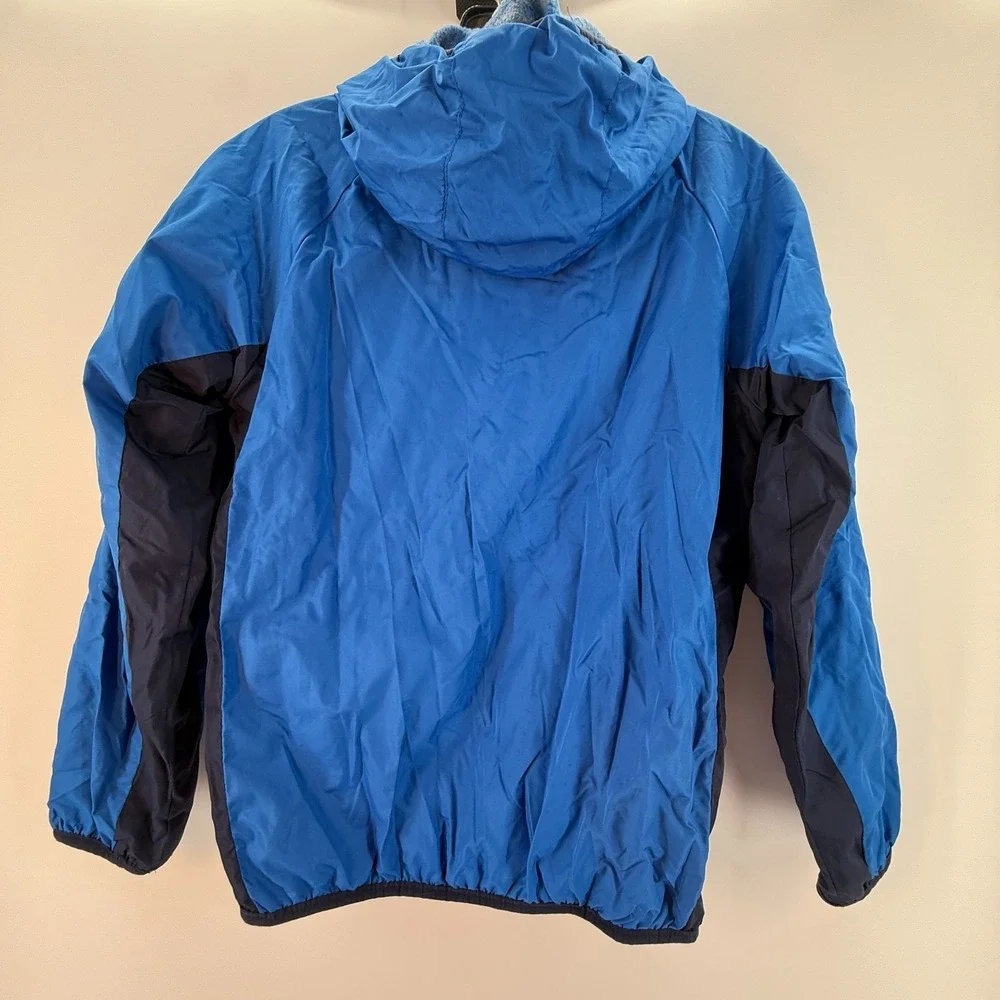 Eddie Bauer Jacket Hooded‎ Boys Sz Medium (10/12) Blue Fleece Lined Winter